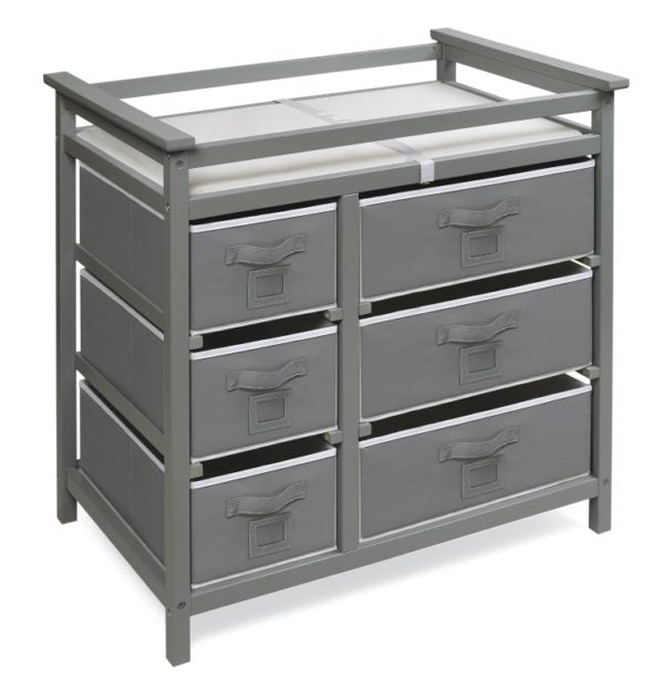 Modern Baby Changing Table with Six Baskets