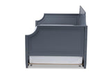 Mariana Classic and Traditional Grey Finished Wood Twin Size Daybed with Trundle