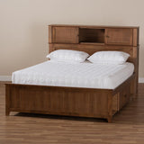 Riko Modern and Contemporary Transitional Queen Size Platform Storage Bed