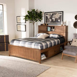 Riko Modern and Contemporary Transitional Queen Size Platform Storage Bed