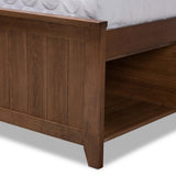 Riko Modern and Contemporary Transitional Queen Size Platform Storage Bed