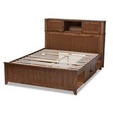 Riko Modern and Contemporary Transitional Queen Size Platform Storage Bed