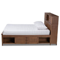 Riko Modern and Contemporary Transitional Queen Size Platform Storage Bed