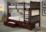Pine Ridge Twin/Twin Mission Bunk Bed
