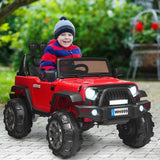 12V Kids Spring Suspension Ride On Truck-Red