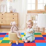 58'' Toddler Foam Play Mat Baby Folding Activity Floor Mat for Home and Daycare School-Multicolor