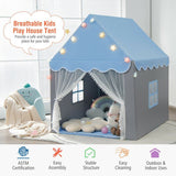 Kids Playhouse Tent with Star Lights and Mat