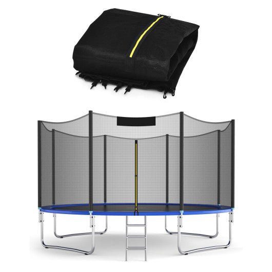 Trampoline Replacement Protection Enclosure Net with Zipper-14ft