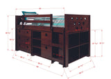 Circles Low Loft with Case Goods