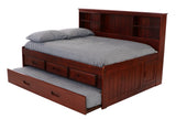 Donco Full Bookcase Daybed #color_Merlot