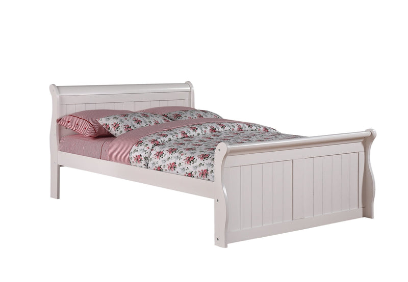 Full Sleigh Bed White