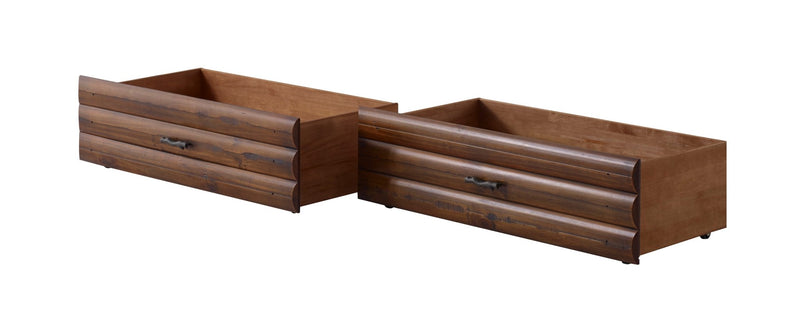 Log Cabin Drawers Rustic Walnut & Rustic Silver