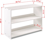 Donco Louver Low Loft Bookcase #color_White