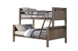 Donco T/F Barn Door Bunkbed #color_Brushed-Shadow