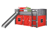 Donco Twin Louver Low Loft #color_Antique-Grey-red
