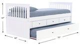 Twin Mission Rake Bed in White