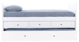 Twin Mission Rake Bed in White