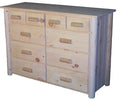 Frontier Cedar Log 10 Drawer Dresser