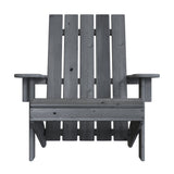 Jack & June Adult Adirondack Chair – classic outdoor wooden seating with wide armrests, contoured back, and durable construction for backyard relaxation.