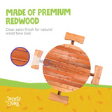Adult Circular Redwood Picnic Table