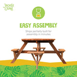 Adult Circular Redwood Picnic Table