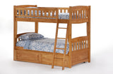 Night & Day Cinnamon Twin/Twin Bunk Bed #color_oak