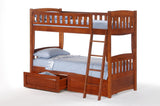 Night & Day Cinnamon Twin/Twin Bunk Bed #color_cherry