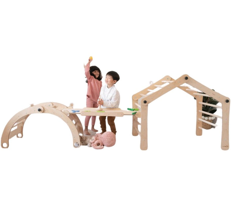 BUNDLE - Transformable Pikler Triangle, Rocker & Reversible Ramp