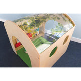 Nature View Reading Retreat preschool reading nook — side view with clear acrylic roof
