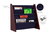Sling Book Shelf - Cherry w/ Blue