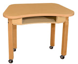 Mobile Synergy 18" x 30" High Pressure Laminate Desk with Hardwood Legs- 26"