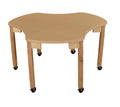 Mobile Synergy Union 44" x 48" High Pressure Laminate Group Table with Hardwood Legs- 22"
