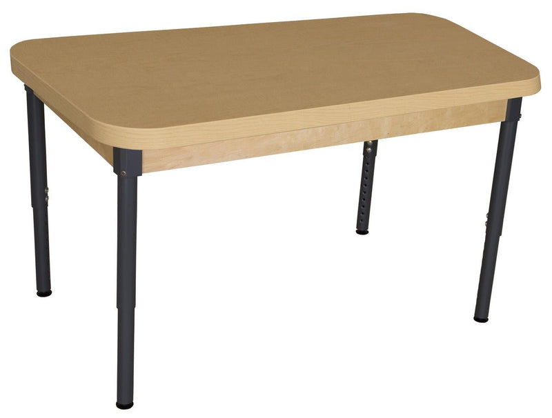 Rectangle High Pressure Laminate Table with Adjustable Legs 18"-29"