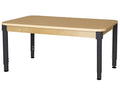 Rectangle High Pressure Laminate Table with Adjustable Legs 18"-29"