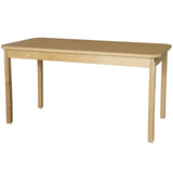 Rectangle High Pressure Laminate Table with Hardwood Legs- 29"
