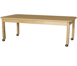 Rectangle High Pressure Laminate Table with Hardwood Legs-29"