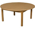 Round High Pressure Laminate Table with Hardwood Legs- 16"