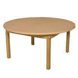 Round High Pressure Laminate Table with Hardwood Legs- 22"